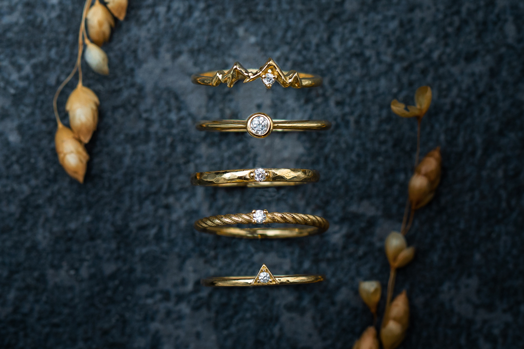 Górskie pierścionki zaręczynowe