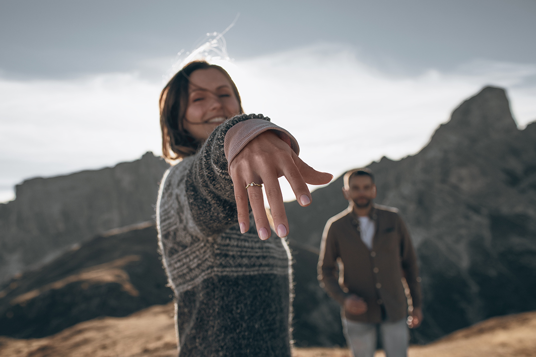 romantyczne zaręczyny w górach